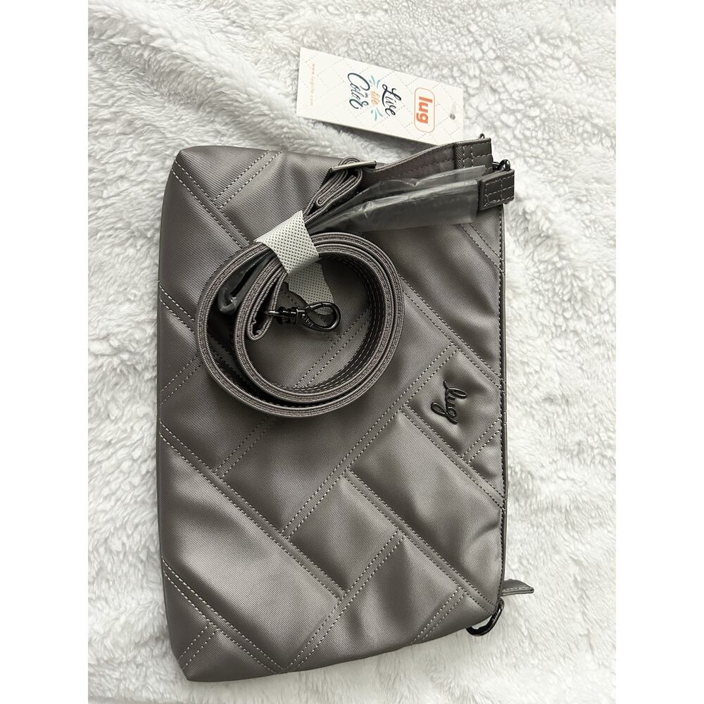 Lug Dazzle SE Crossbody Purse NWT Metallic Silver Color - Picture 2 of 8
